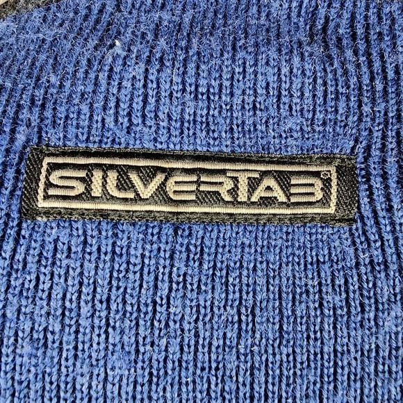 Vintage Levi's SilverTab Wool Crewneck Pullover Sweater Royal Blue Size Medium - Picture 9 of 13